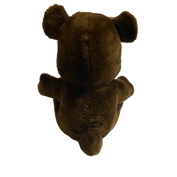 Vintage 1975 R. Dakin Dark Brown Teddy Bear Plush Stuffed Animal Toy 14" Sitting - Picture 2 of 4